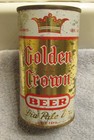 1950s Golden Crown  Flat Top Beer Can  By Maier  Los Angeles  California