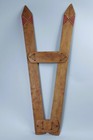 Navajo Native American Wood  Cradle Board Painted With  Brass Tacks 40  Oah