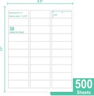 L Liked Printable Address Labels  1  X 2-5 8   15000 500 Sheets  White 