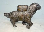 Antique Early 1900 s Cast Iron St Bernard Dog Pack Still Coin Bank A c  Williams