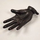 Black Painted Cast Iron Wall Hook Hand Palm Finger Shape Retro Vintage Style 5 