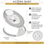 Acorn Baby Electric Baby Swing Remote Control Baby Rocker Swing With Music