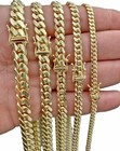 Solid 14k Yellow Gold Necklace Chain Miami Cuban Link  18 -30  5mm-9mm Real 14kt