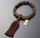 Kyoto Juzu Buddhist Prayer Beads Skull Carved Boxwood 18 Beads Men s Nenju Japan