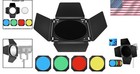Bd-04 Barn Door Kit With Honeycomb Grid   4 Color Gel Filters For Pro Lighting