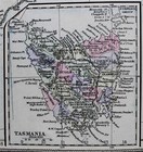 Bradley s Atlas Map Page Plate Of Australia   New Zealand 1887 Vintage