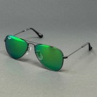Ray Ban Junior Rj9506s-201 3r Matte Black 50mm Aviator Metal Kids Sunglasses