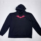 The Batman Hoodie Black Red Bat Symbol Pullover Sweatshirt Size Xl Graphic