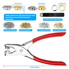 150set Grommet Pliers Tool Kit Punch Hole Eyelet Snap Button Leather Craft 12mm