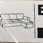 Ikea Ektorp Cover Loveseat Sofa With Chaise Slipcover Idemo Beige  cover Only 