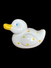 Tiffany   Co Rare Yellow   White Polka Dot Duck Coin Bank Italy W  Box