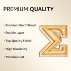 2 Pack Official Greek Wooden Letters For Crafts  Sigma - 2  Classic Font Double 