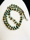 Native American Indian  Strand  Turquoise Smooth Chips  hook Clasp