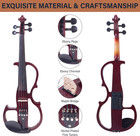 4 4 Full Size Electric Violin  Solid Maple With Ebony Fittings  Red