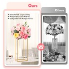 Gold Metal Flower Stand Rectangular Rack For Wedding Table Centerpieces Decor   