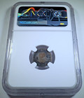 1849 Costa Rica Silver 1 2 Real Counter Stamp Ngc Vf Details Countermark Coin