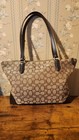 Coach F29958 Signature Jacquard Zip Tote Bag