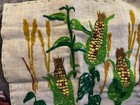 Vintage Finished Crewel  Embroidery Cord Pillow Kit