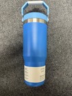 Stanley 30 Oz Classic Iceflow Flip Straw Tumbler Azure Blue Steel Brand New