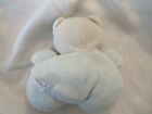 Eden Teddy Bear Plush Pastel Thermal Waffle  Blue Stuffed Animal Baby Lovey 8 