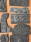 Old Vtg Antique Lot Of 37 Printing Press Cut Indians Of America s Block
