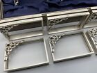12 Vintage 800 Silver Dinner Table Picture Frame  Place Name Holders 352 Grams