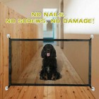Large Pet Dog Baby Safety Gate Mesh Fence Portable Guard Indoor Home Kitchen Net