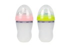 Baby Food Feeder Spoon 8oz Pink   Green Squeeze Bottle For Infant Feeding  2pcs 