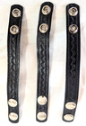 Lot Of 8 Duty Belt Keepers Double Snaps 7 5  Basketweave 2  Dutyman Black