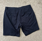 Untuckit Shorts Mens Size 34 Navy Blue 9  St  Vincent Chino Shorts Regular Fit