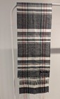 Made In Scotland 100  Cashmere Plaid Rectangle Scarf W  Fringe Nwot