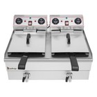 3400w 23 6l 25qt Electric Deep Fryer Commercial Restaurant Fry Basket 2 Tank