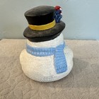 Accent Unlimited Ceramic Mold Snowman Hand Painted Christmas Vintage 6   