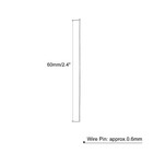 500pcs Flat Head Pins For Jewelry Making 60mm Stainless Steel 22 Gauge Silver