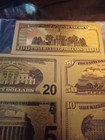 7pcs Dollar Bills Golden Plated Foil Collectible Novelty Collection  1- 100