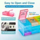Extra Large Weekly Pill Organizer Medicine Cases Boxs For Vitamins 2 Times A Day