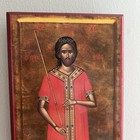 Vintage Wood Icon Of The Nymphios Christ The Bridegroom Plaque Wall Hanging