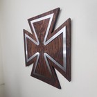Maltese Cross Metal Wall Art On Rustic Wood Celtic Christian Cross Decor Gift