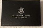 2022 American Liberty Silver Medal One Oz Silver Coin-22db-ogp Coa