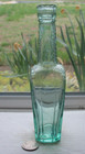 Stunning 8 Sided Tapered Victorian Aqua Sauce Embossed  Benson