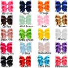 40pcs 4 5  Big Grosgrain Ribbon Hair Bow Clips For Baby Girl Toddler Kids Infant