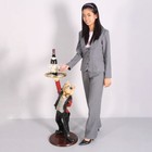 Westie Butler With Tray Life Size Resin Statue Dog Prop Decor Animal Display