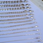1mm -15mm Men s Women s 925 Sterling Silver Cuban Link Chain Necklace 16 -36 