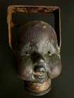 Vintage Copper Doll  Mold Head Face Baby Bronx Nyc Industrial Mold
