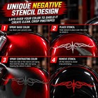 Lime Line 9-piece Reusable Automotive Pinstriping Stencil Set For Airbrushing