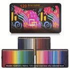 120 Brutfuner Square Barrel Colored Pencils In Metal Box New Shipping Included