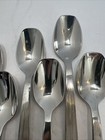Gourmet Settings Wheat Glossy 18 10 Textured Handle Ridges 8 Teaspoons