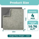 Soft Padded Carpet Tiles 20x20 Inch Nonadhesive Silicone Back 4 Pcs 10 8 Sqft