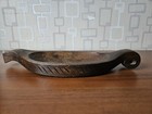 Rrr Rare Antique Vintage Wooden Bowl Trencher Carved Wood Carving Handmade