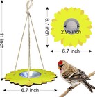 New Floral Sunflower Shaped Outdoor Garden Hanging Bird Feeder Yellow Wooden